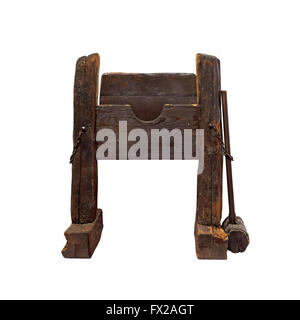 Medieval torture instrument isolated on a white background Stock Photo