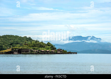 Beach houses near Paraty, Rio de Janeiro state, Brazil Stock Photo