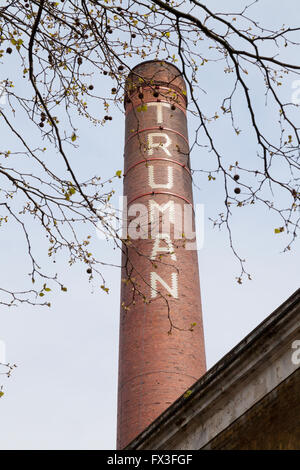 Chimney, The Old Truman Brewery, Brick Lane, Spitalfields,East London UK Stock Photo