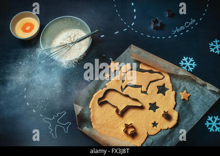 Arctic cookies with polar bears Stock Photo