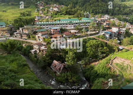 Banaue, Philippines - Jun 26, 2015: Poblacion and nearby barangays in Banaue is the central commercial and business district. Stock Photo