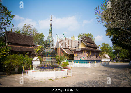 Wat Xieng thong in Luang Pra bang, Laos Stock Photo