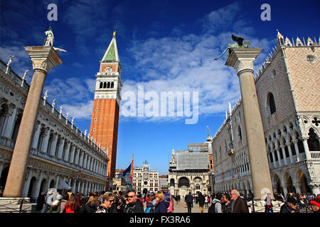 The Piazzeta di San Marco (St Mark's little square), Venice, Veneto, Italy. Stock Photo