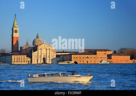 View of San Giorgio Maggiore from San Marco square, Venice, Veneto, Italia. Stock Photo