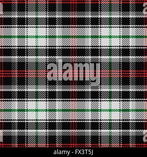 vector seamless pattern Scottish tartan panda Stock Vector