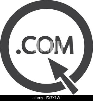 Domain dot COM sign icon Illustration Stock Vector