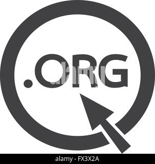 Domain dot org sign icon Illustration Stock Vector
