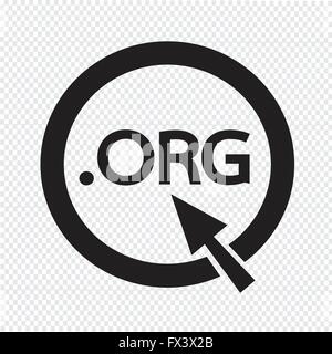 Domain dot org sign icon Illustration Stock Vector