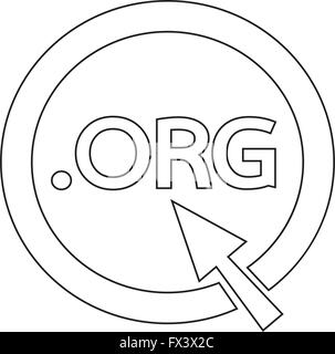 Domain dot org sign icon Illustration Stock Vector