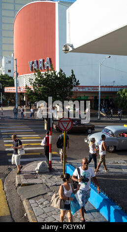 Cine Yara Vedado Havana Cuba Stock Photo