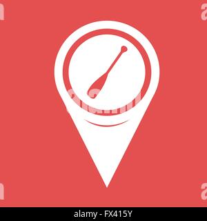 Map Pin Pointer Paddle icon Stock Vector