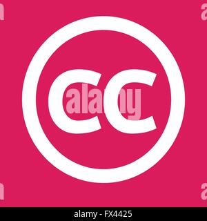Creativecommons CC Icon Illustration Art Stock Vector