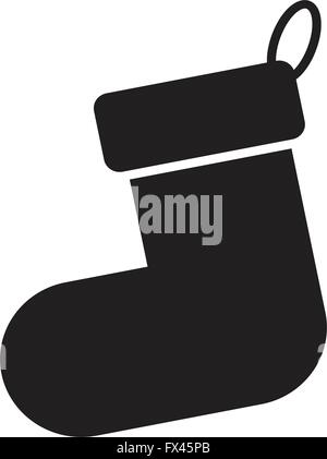 Christmas stocking icon Illustration design Stock Vector