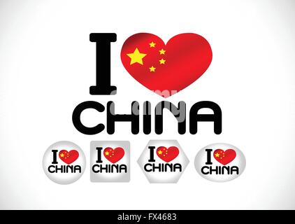 China flag themes idea Stock Vector