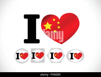 China flag themes idea Stock Vector