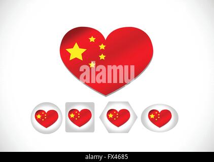 China flag themes idea Stock Vector