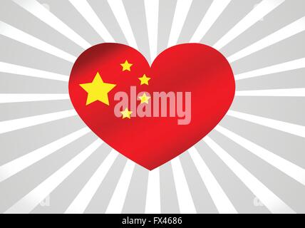China flag themes idea Stock Vector