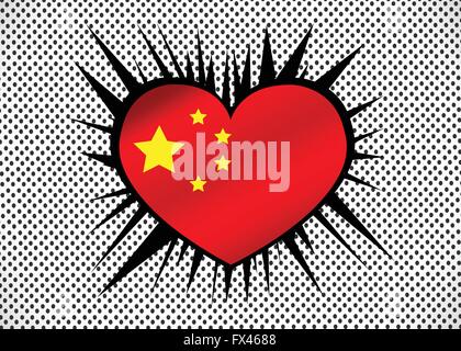 China flag themes idea Stock Vector