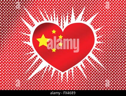 China flag themes idea Stock Vector