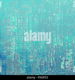 Cracks and stains on a vintage textured background. With different color patterns: gray; blue; cyan Stock Photo