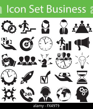 Icon Set Business with 25 icons for the creative use in graphic design Stock Vector
