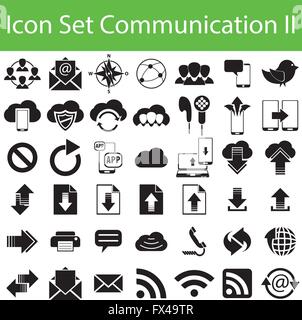 Icon Set Communication II with 42 icons for different purchase Stock Vector