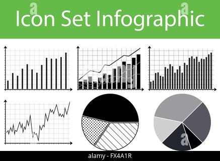 Icon Set Infographic with 6 icons for different purchase Stock Vector