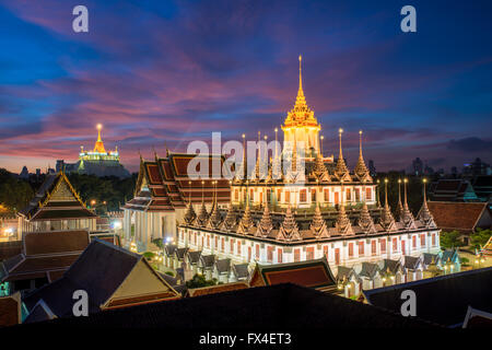 Beautiful temple Wat Ratchanadda in Bangkok, Thailand Stock Photo