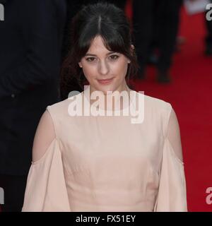 London, UK. 11th Apr, 2016. Phoebe Fox at UK Film Premiere of ‚Äú Eye In The Sky ‚Äù in London 11/04/2016 Credit:  dpa picture alliance/Alamy Live News Stock Photo
