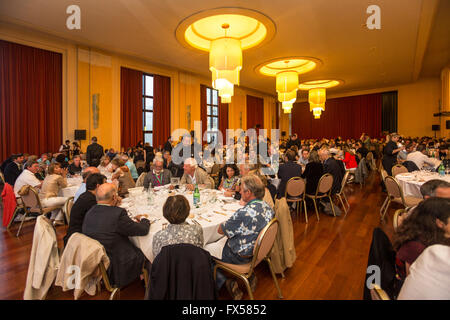 A reception in the ambassador function room of the Biarritz municipal casino (Atlantic Pyrenees - France). Stock Photo