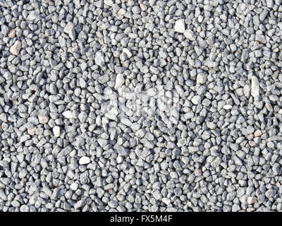 Grey stone rubble in different size and shapes seen from above Stock Photo
