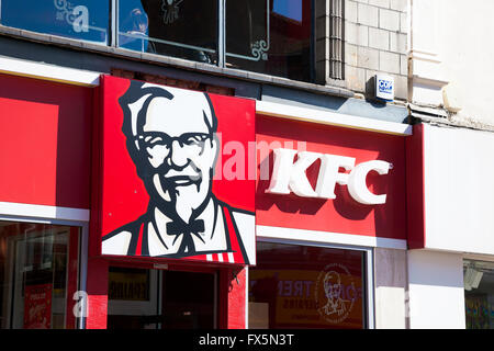 KFC (Kentucky Fried Chicken) shop front Stock Photo