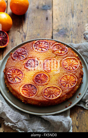 Blood orange cake Stock Photo