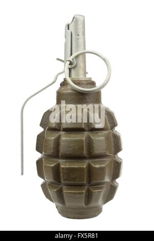 Hand grenade. Weapon of terrorists. Sales of weapons. Place for your text. Stock Photo