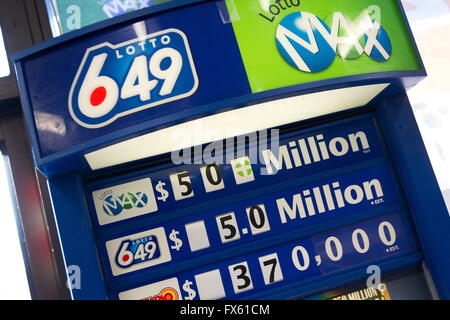 OLG lottery station at Mac's Milk in Kingston, Ont., on Wednesday Jan. 13, 2016. Stock Photo