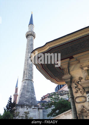 Third Ahmet fountain in historical Sultanahmet area in Istanbul Stock Photo