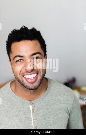 African American man smiling Stock Photo