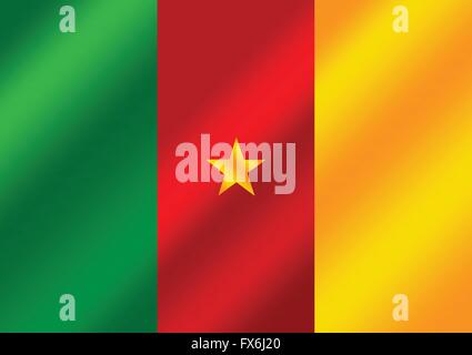 Cameroon flag themes idea design Stock Vector