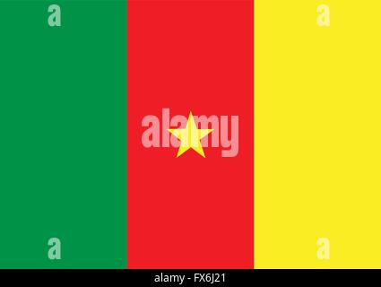 Cameroon flag themes idea design Stock Vector