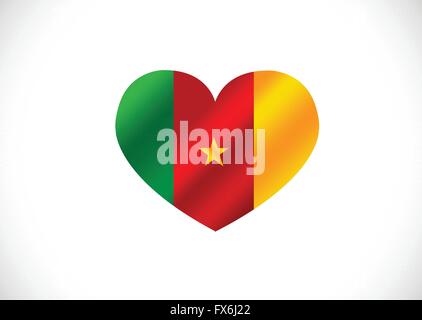 Cameroon flag themes idea design Stock Vector