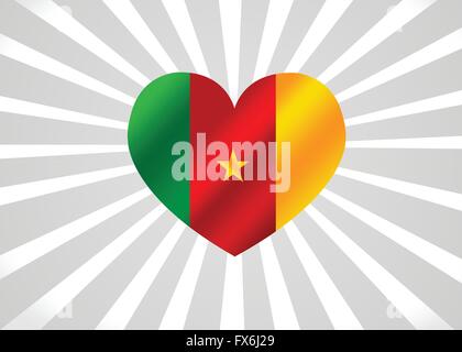 Cameroon flag themes idea design Stock Vector