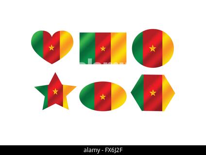 Cameroon flag themes idea design Stock Vector