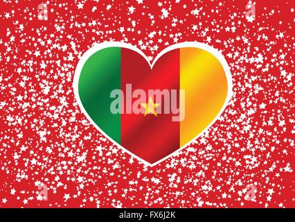 Cameroon flag themes idea design Stock Vector