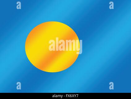 Palau flag themes idea design Stock Vector