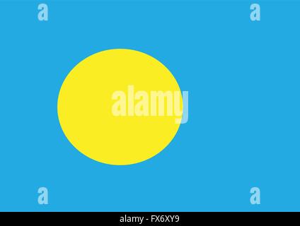 Palau flag themes idea design Stock Vector