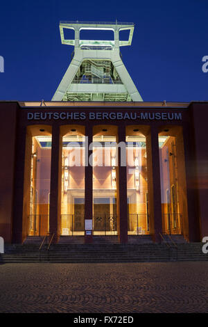 German Mining Museum in the evening, Bochum, Ruhr district, North Rhine-Westphalia, Germany Stock Photo