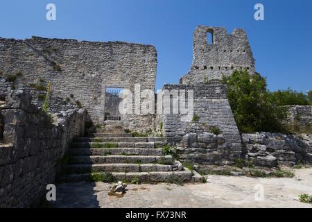 Remains of medieval town Dvigrad in Istria, Croatia Stock Photo
