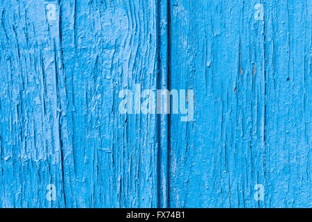 background from blue painted old wooden boards Stock Photo