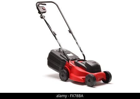 Lawn mower isolated on white background Stock Photo