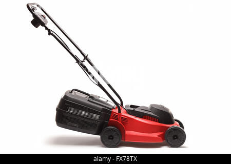 Lawn mower isolated on white background Stock Photo